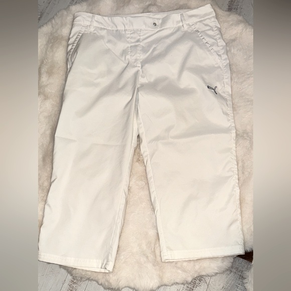 Puma White Athletic Pants - Picture 1 of 5